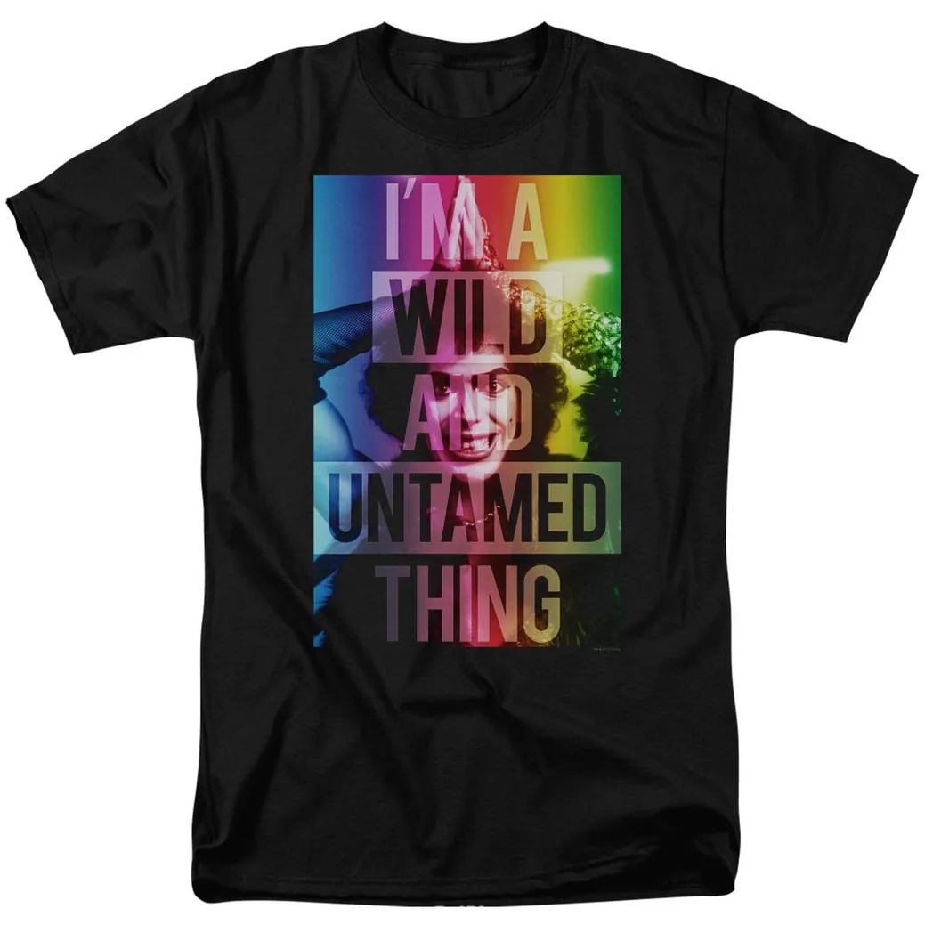 The Rocky Horror Picture Show Im A Wild And Untamed Thing Mens T Shirt Black