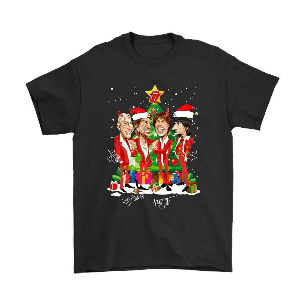 The Rolling Stone Caricature Style Signatures Christmas Unisex T-Shirt, Hoodie, Sweatshirt