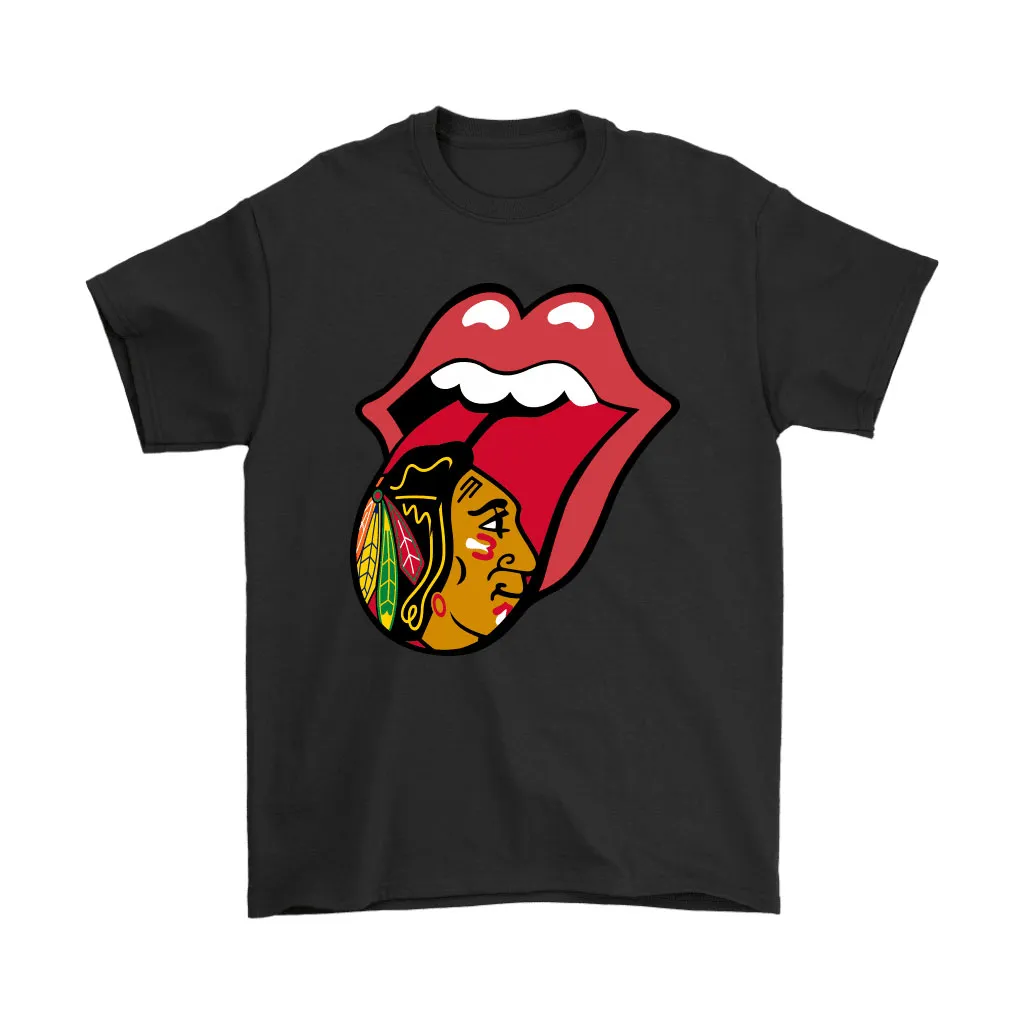 The Rolling Stones Logo X Chicago Blackhawks Mashup Nhl Unisex T-Shirt, Hoodie, Sweatshirt