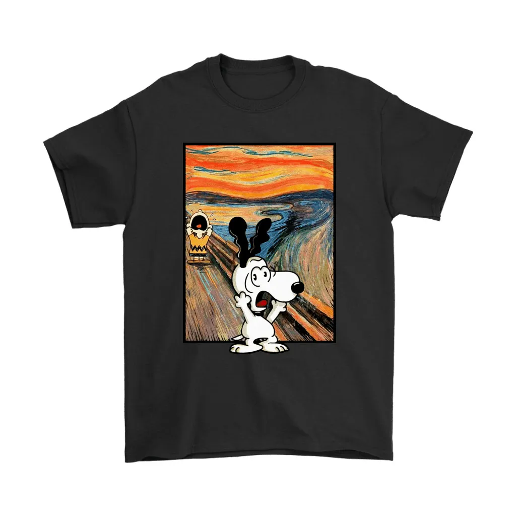 The Scream Charlie Brown And Snoopy Unisex T-Shirt, Hoodie, Sweatshirt