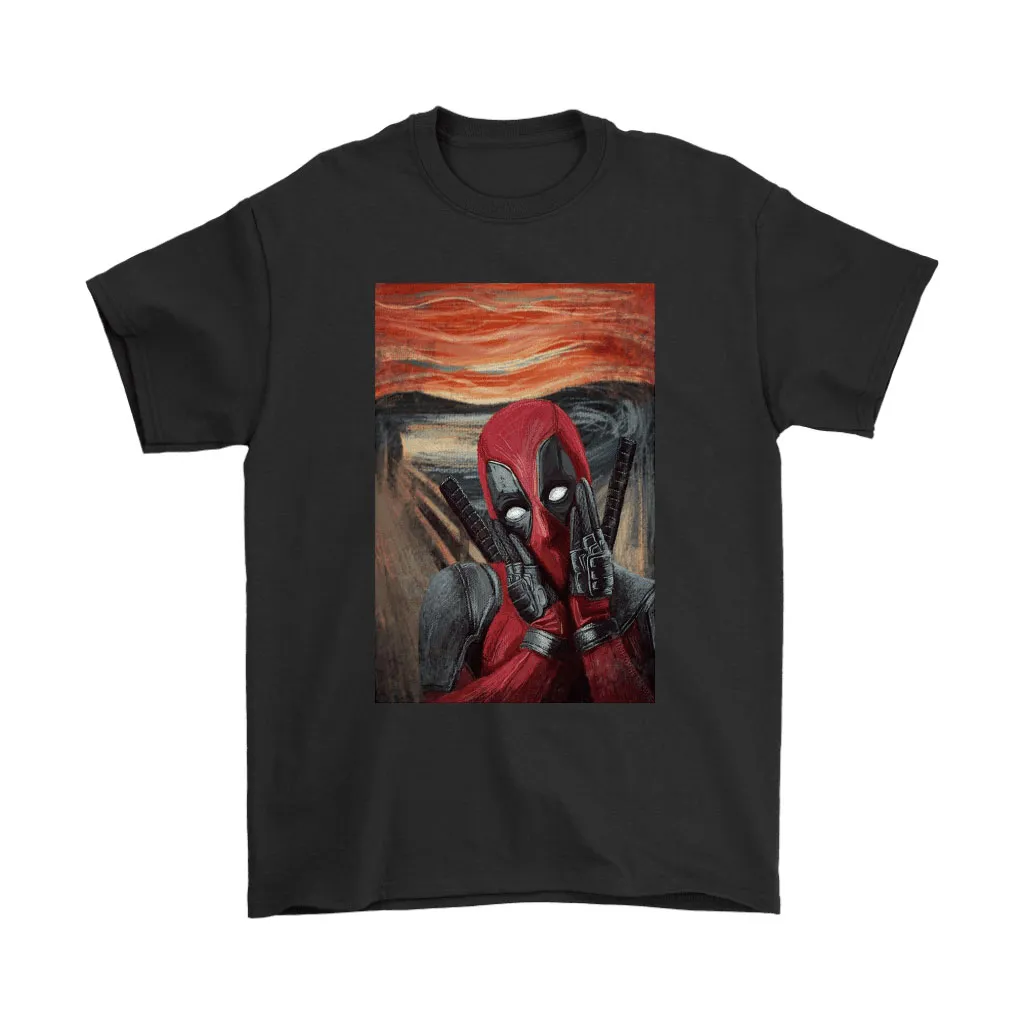 The Scream Painting Not Actually Screaming Deadpool Unisex T-Shirt, Hoodie, Sweatshirt