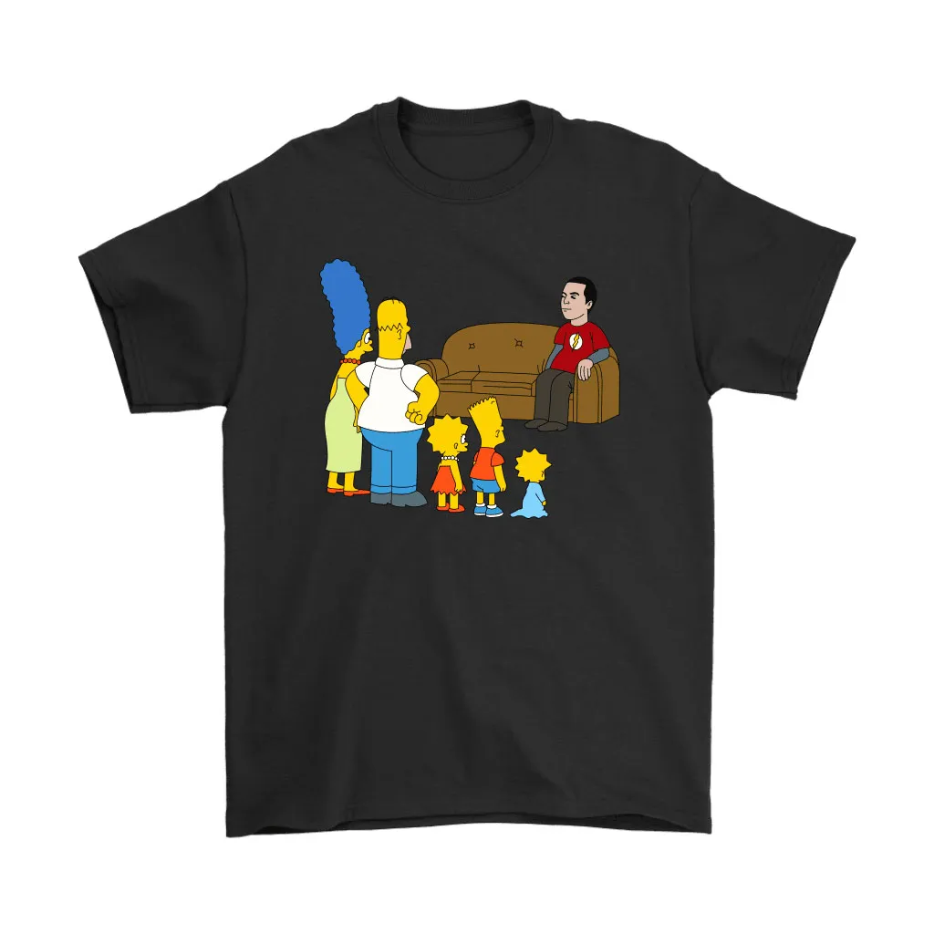 The Simpsons Family And Sheldon Cooper Mashup Unisex T-Shirt, Hoodie, Sweatshirt