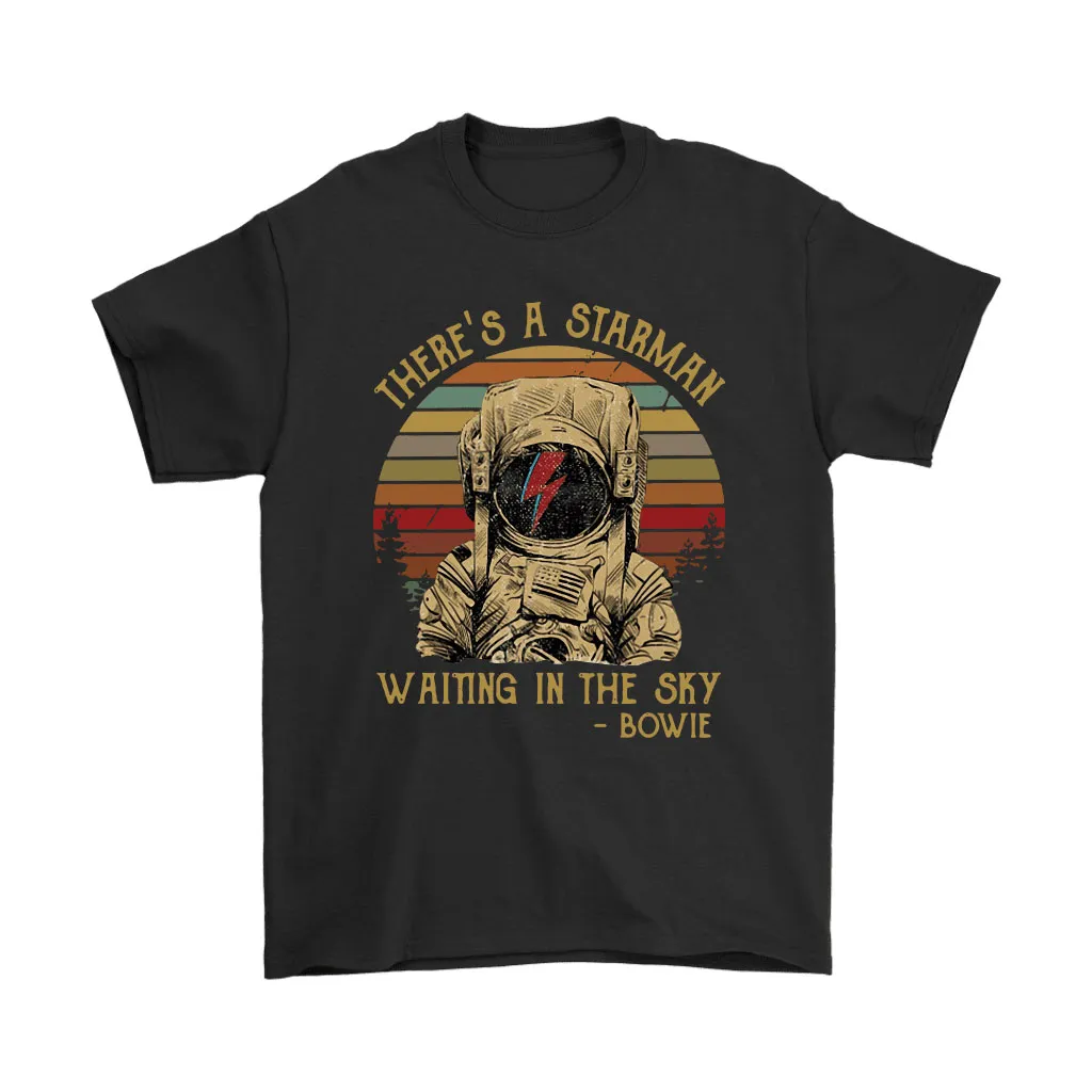 Theres A Starman Waiting In The Sky David Bowie Vintage Unisex T-Shirt, Hoodie, Sweatshirt