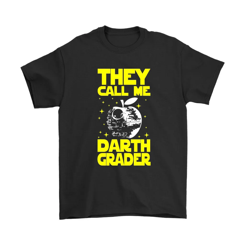 They Call Me Darth Grader Death Star Apple Star Wars Teacher Unisex T-Shirt, Hoodie, Sweatshirt