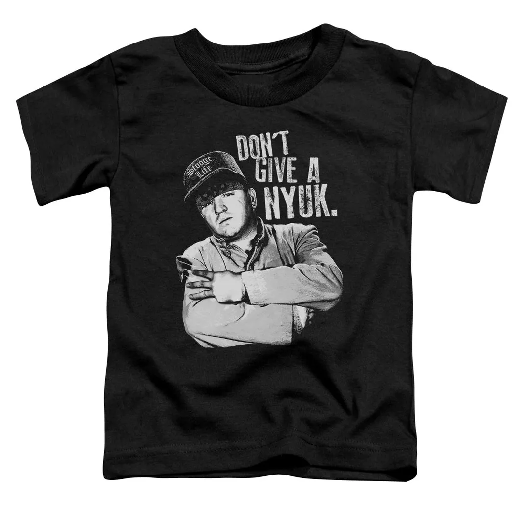 Three Stooges Give A Nyuk Toddler Kids Youth T Shirt Black