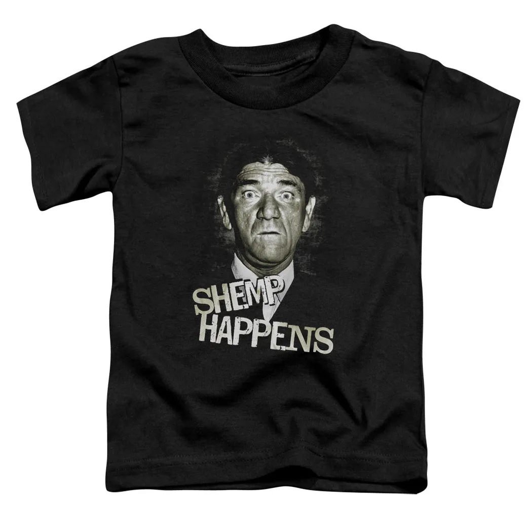 Three Stooges Shemp Happens Toddler Kids Youth T Shirt Black