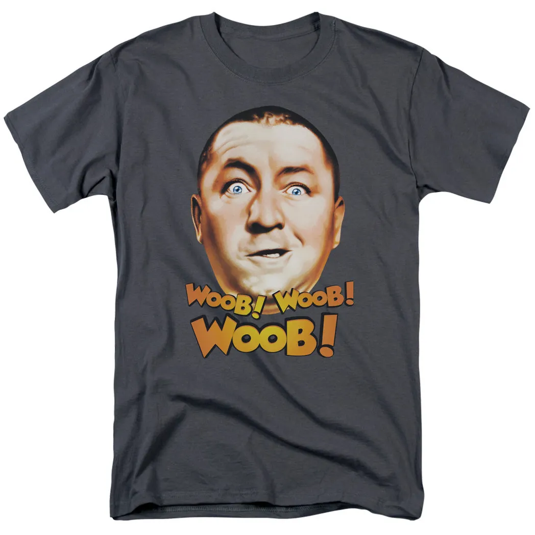 Three Stooges Woob Woob Woob Mens T Shirt Charcoal