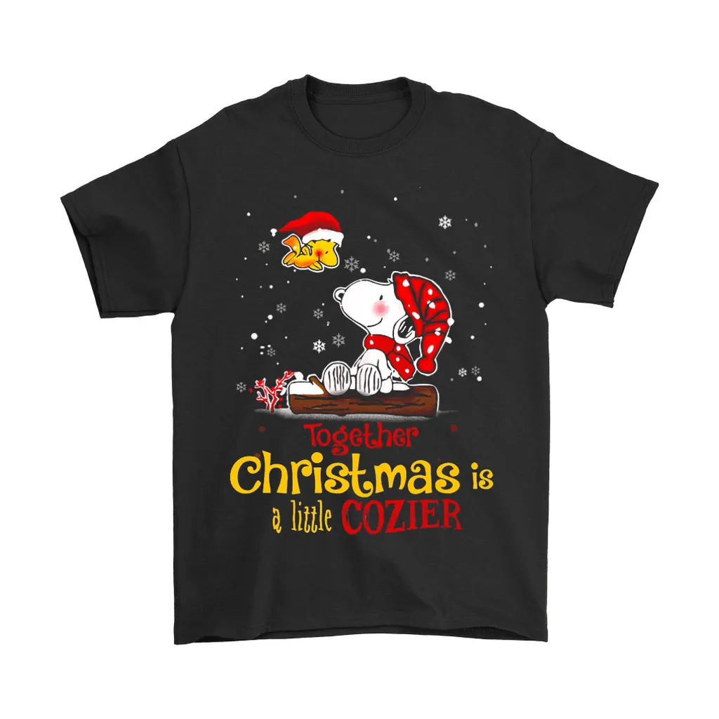 Together Christmas Is A Little Cozier Woodstock And Snoopy Unisex T-Shirt, Hoodie, Sweatshirt