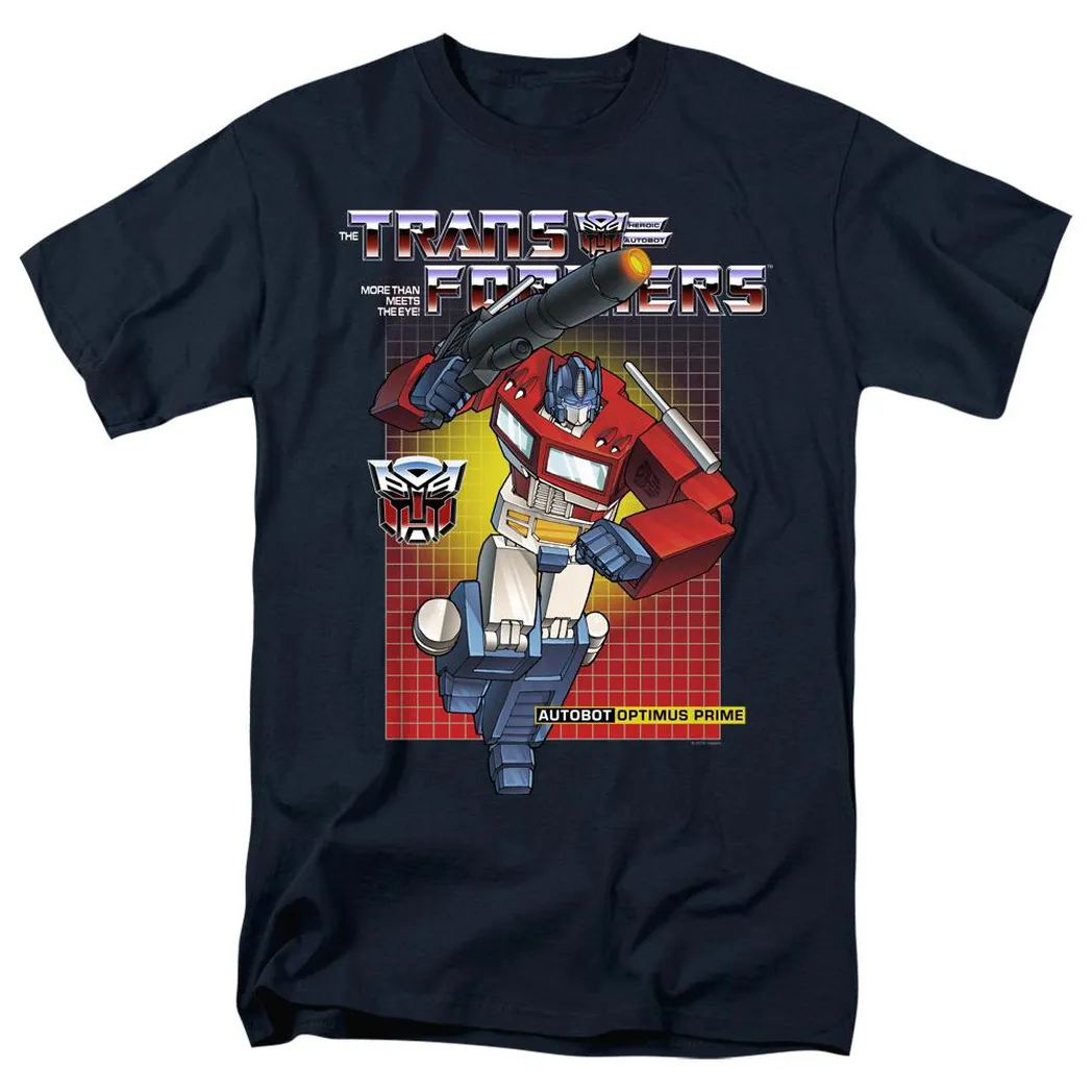 Transformers Optimus Prime Mens T Shirt Navy Blue