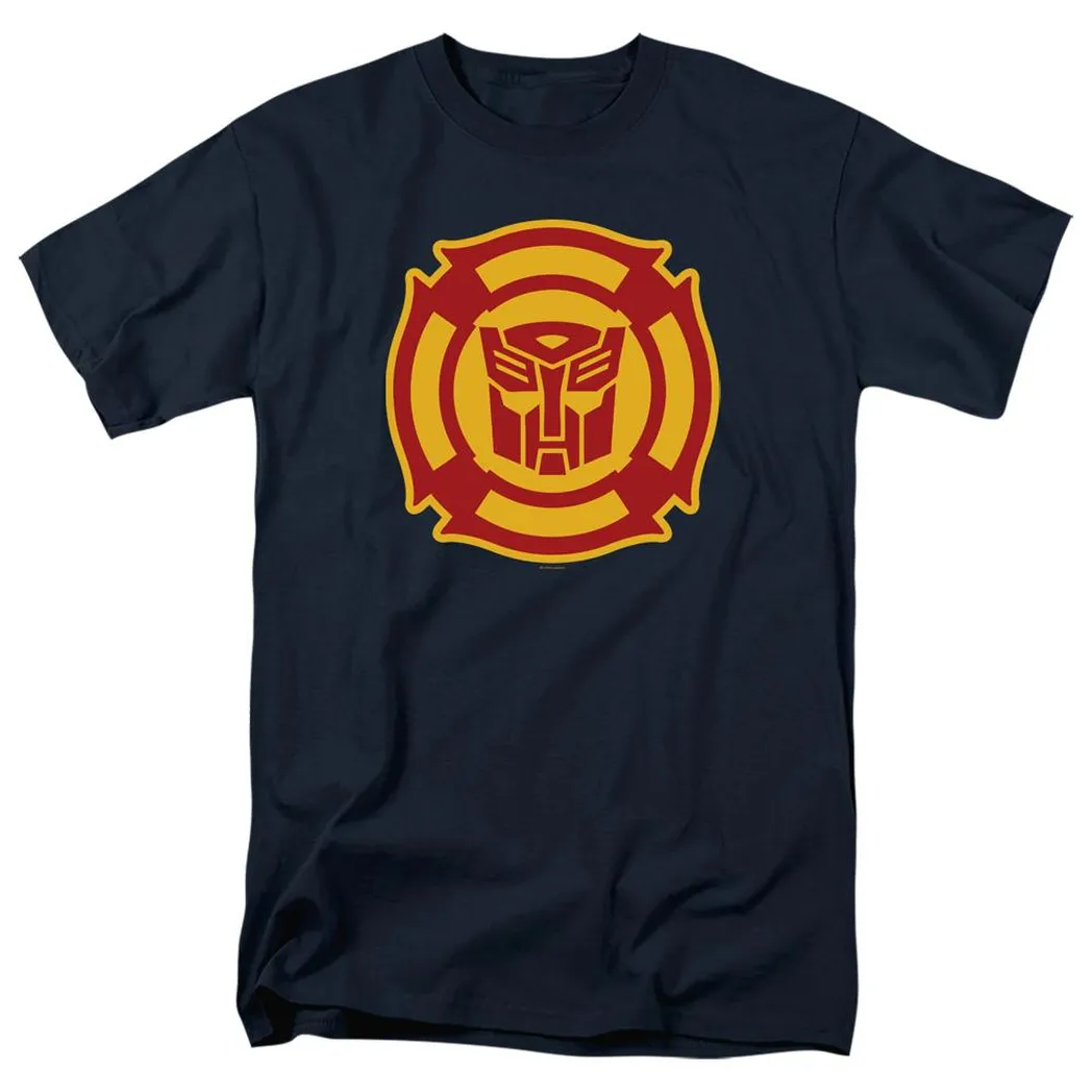 Transformers Rescue Bots Logo Mens T Shirt Navy Blue