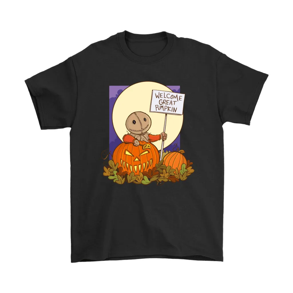 Trick Or Treat Sam Welcome The Great Pumpkin Halloween Linus Unisex T-Shirt, Hoodie, Sweatshirt