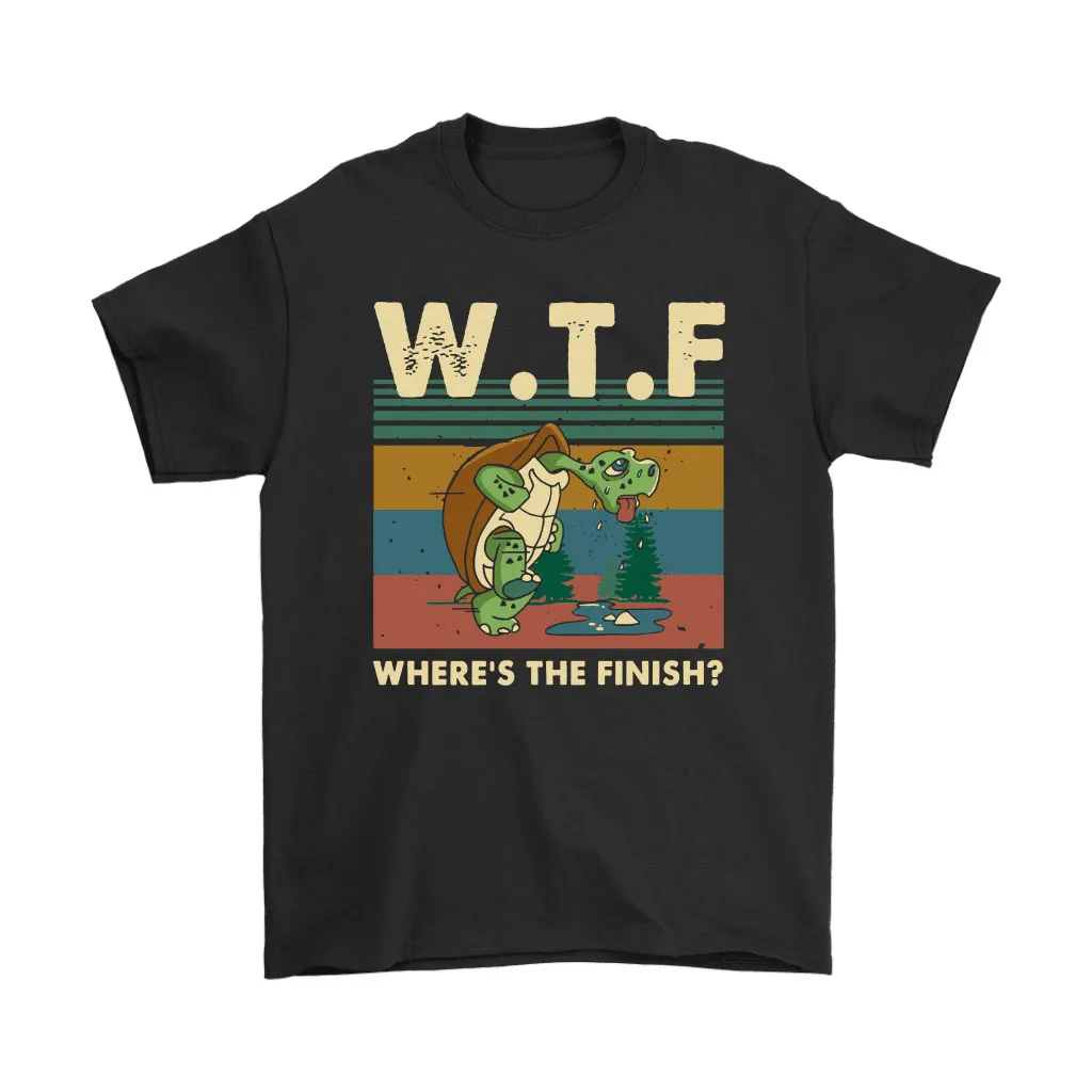 Turtle Running Wtf Wheres The Finish Vintage Unisex T-Shirt, Hoodie, Sweatshirt