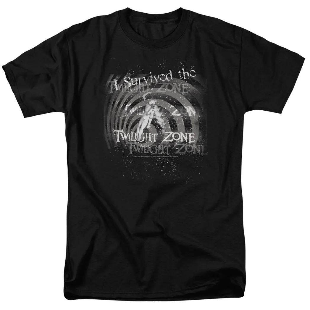 Twilight Zone I Survived Mens T Shirt Black