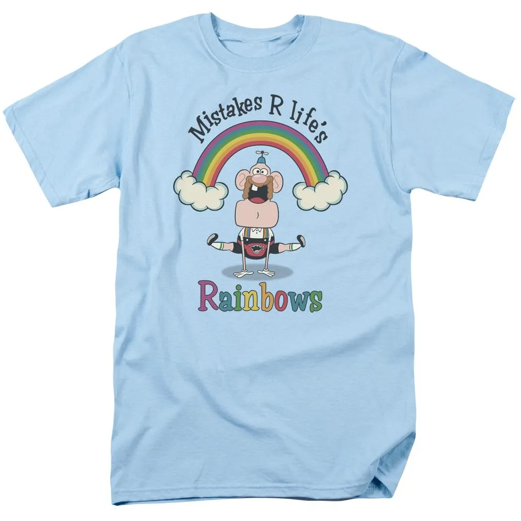 Uncle Grandpa Lifes Rainbows Mens T Shirt Light Blue