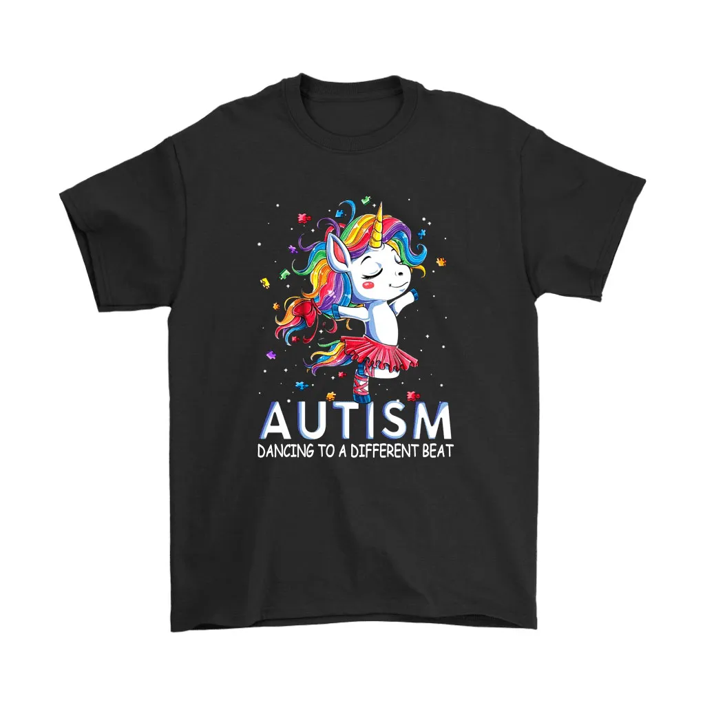 Unicorn Autism Dancing To A Different Beat Autism Awareness Unisex T-Shirt, Hoodie, Sweatshirt