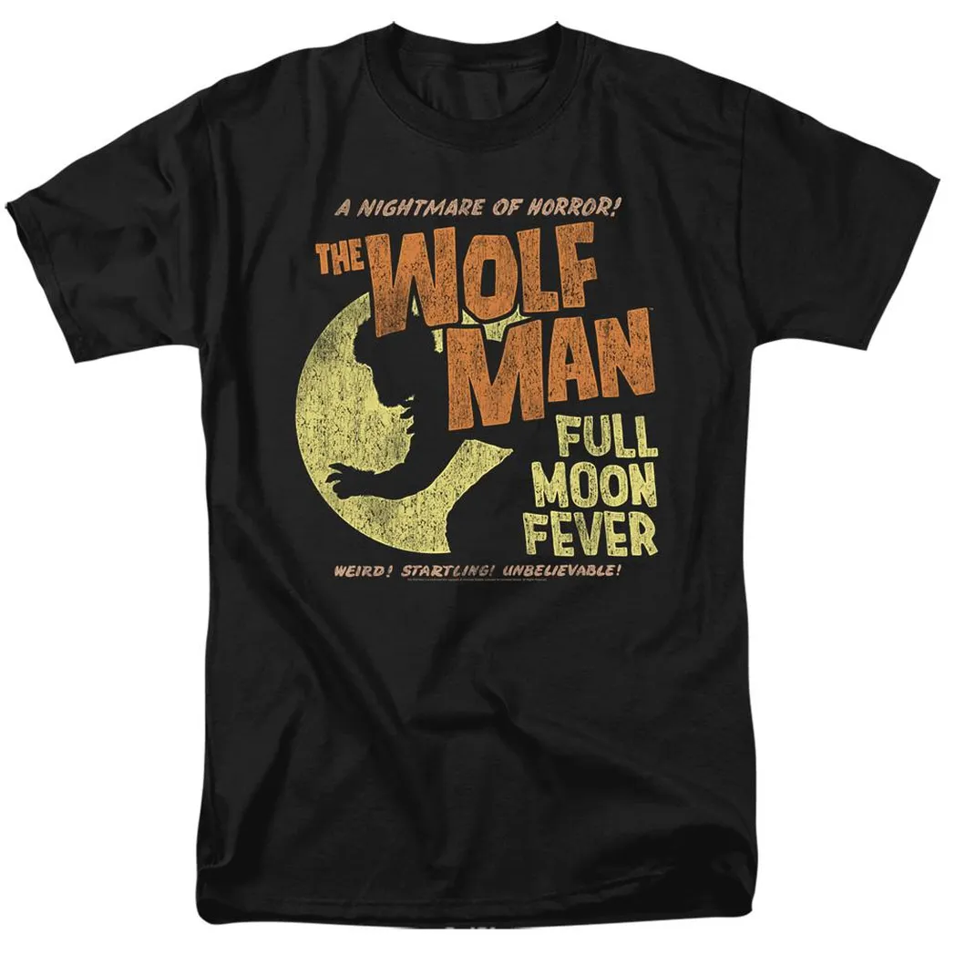 Universal Monsters Full Moon Fever Mens T Shirt Black