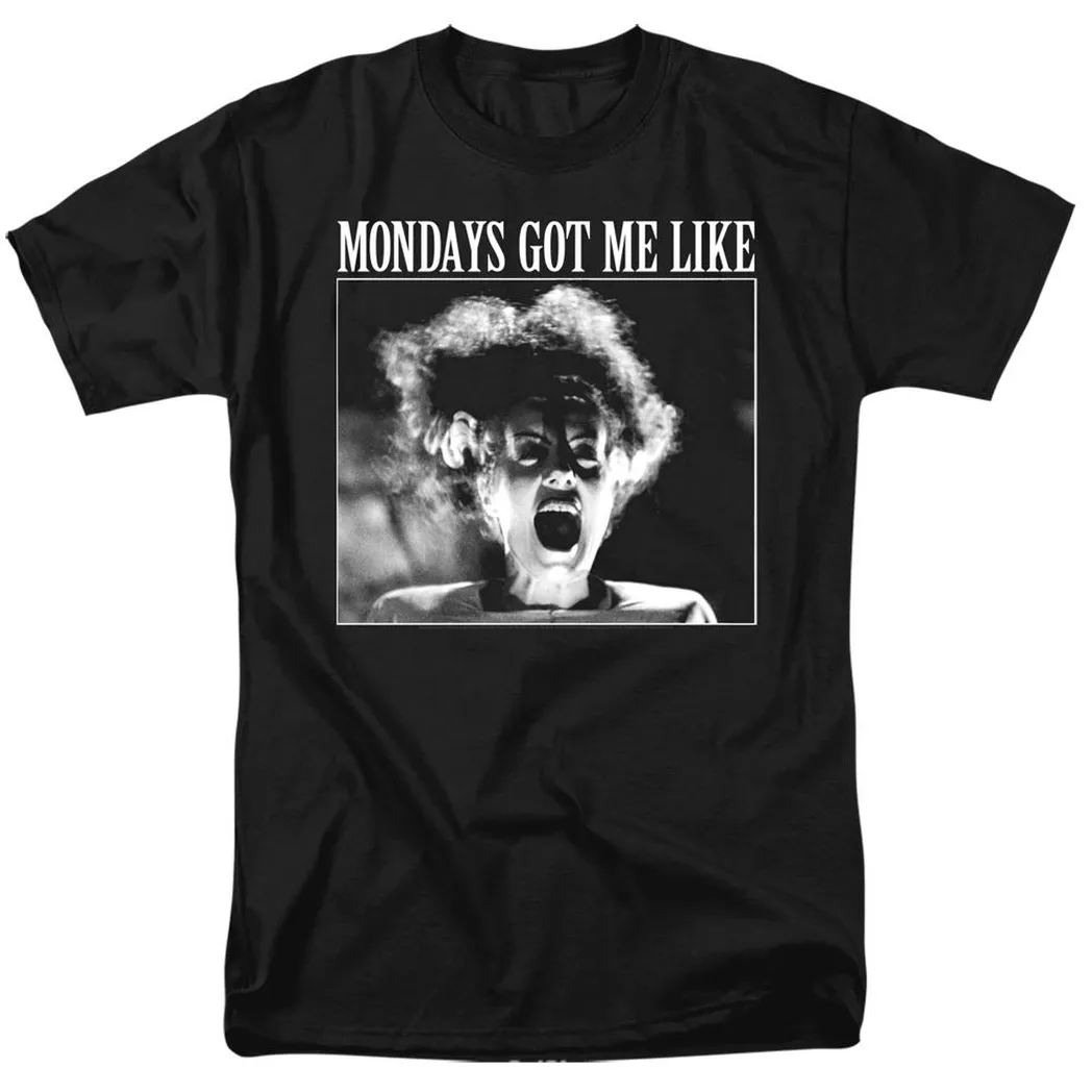 Universal Monsters Monday Monster Mens T Shirt Black