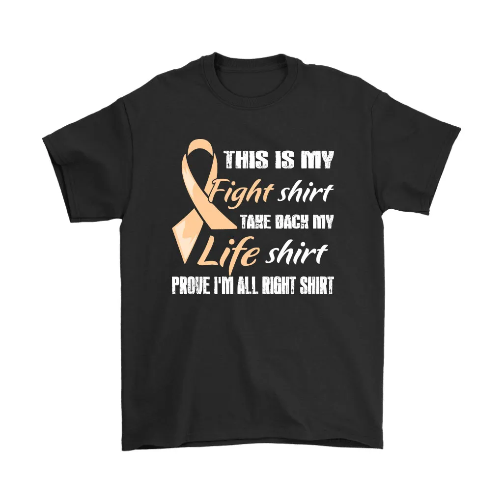 Uterine Cancer Peach Ribbon My Fight Shirt My Life Unisex T-Shirt, Hoodie, Sweatshirt