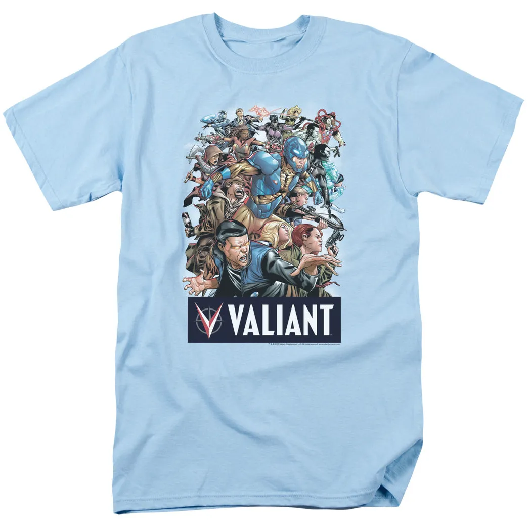 Valiant 25th Group Mens T Shirt Light Blue