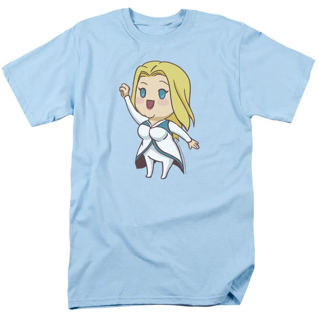 Valiant Comics Faith Chibi Mens T Shirt Light Blue