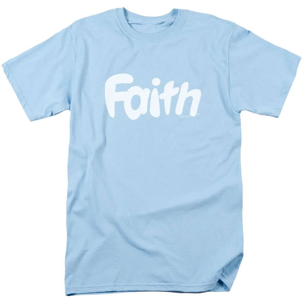 Valiant Comics Faith Logo Mens T Shirt Light Blue