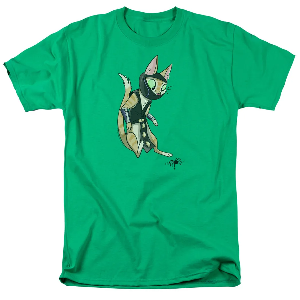 Valiant Comics Ninjak Cat Cosplay Mens T Shirt Kelly Green