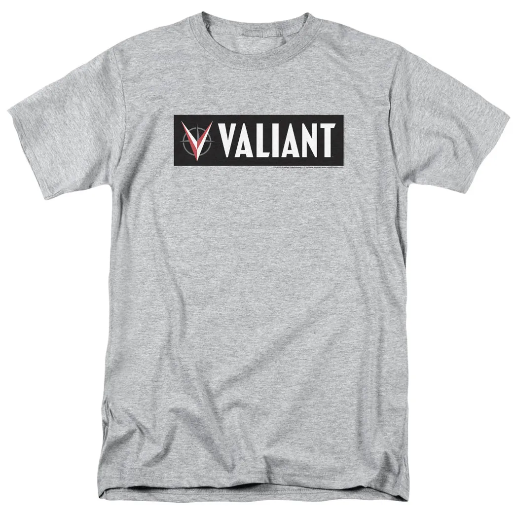 Valiant Horizontal Logo Mens T Shirt Athletic Heather