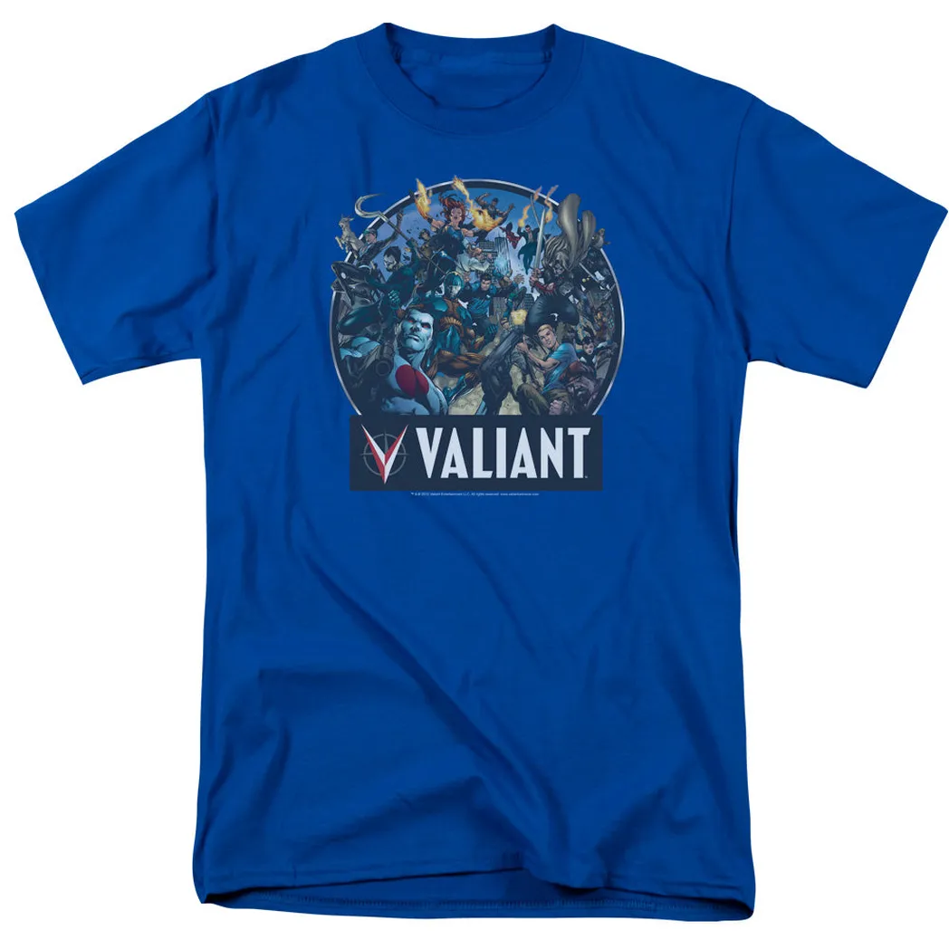 Valiant Ready For Action Mens T Shirt Royal Blue