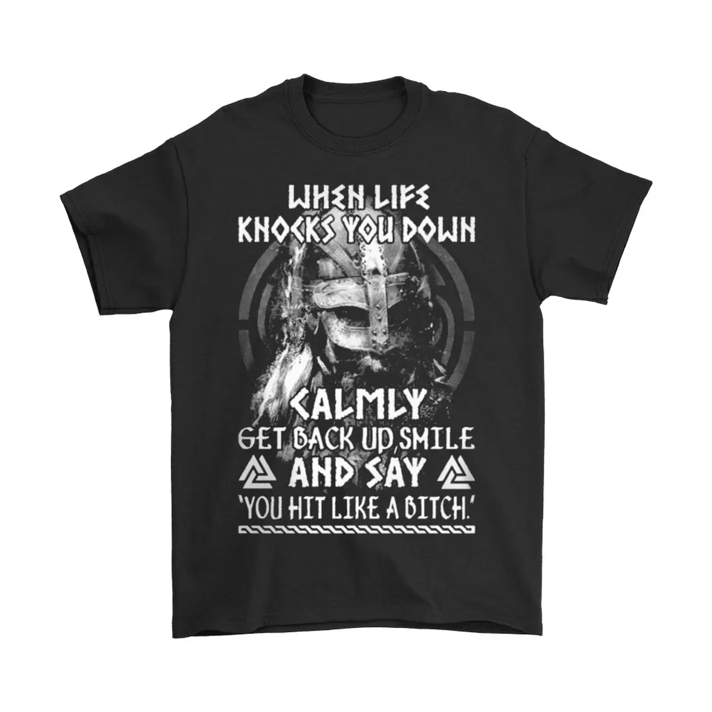 Viking  When Life Knocks You Down Unisex T-Shirt, Hoodie, Sweatshirt