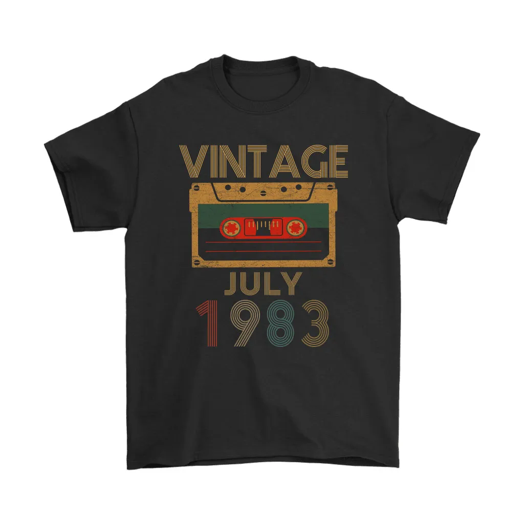 Vintage July 1983 Cassette Tape Birthday Unisex T-Shirt, Hoodie, Sweatshirt