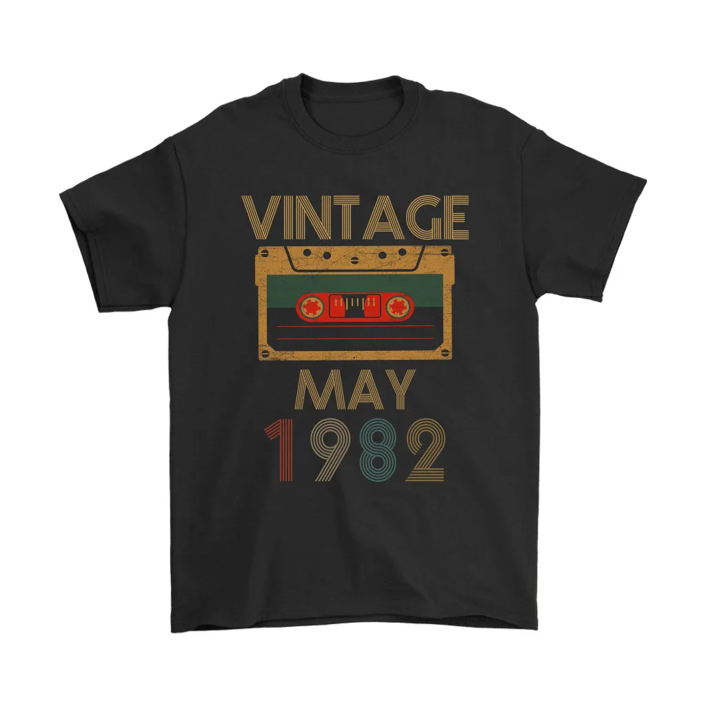 Vintage May 1982 Cassette Tape Birthday Unisex T-Shirt, Hoodie, Sweatshirt