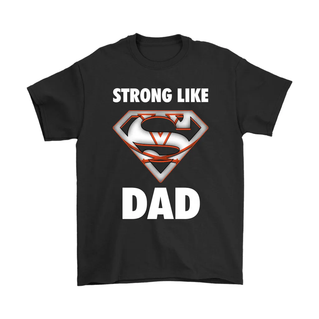 Virginia Cavaliers Strong Like Dad Superman Ncaa Unisex T-Shirt, Hoodie, Sweatshirt