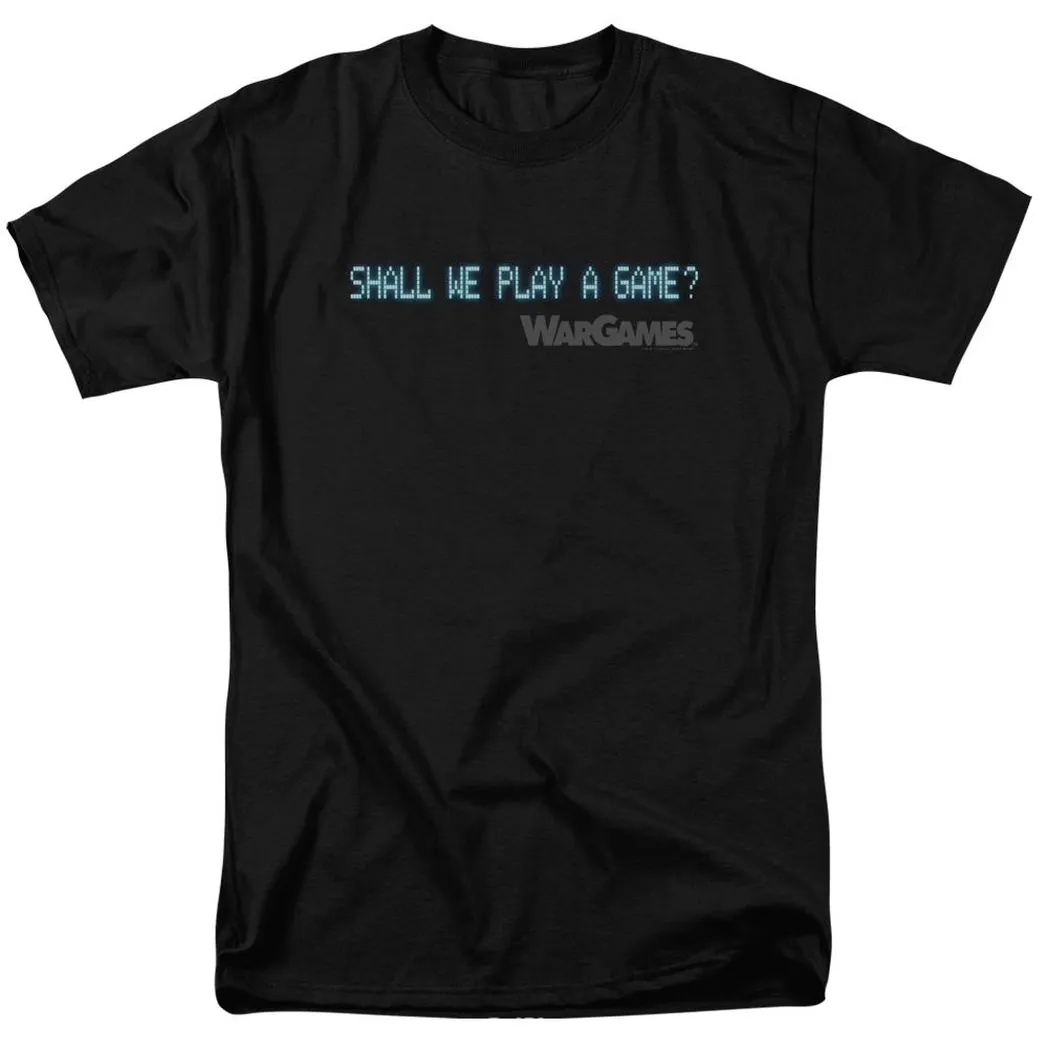 WarGames Shall We Mens T Shirt Black