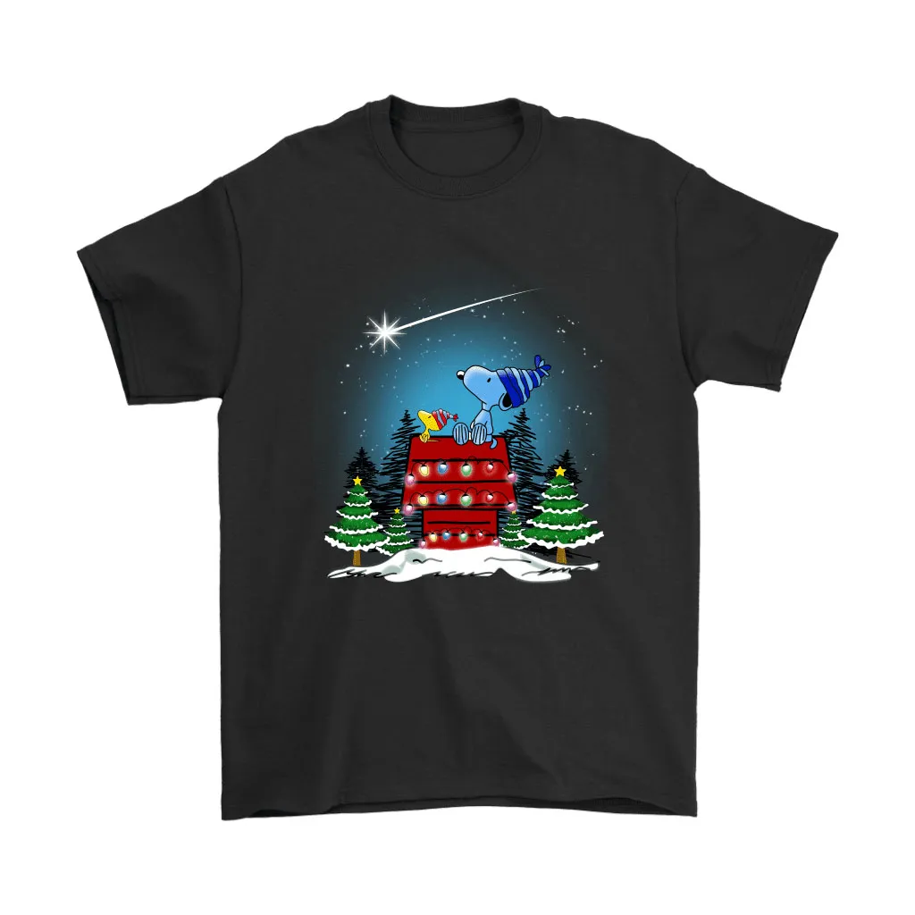 Watch The Shooting Star Woodstock And Snoopy Christmas Unisex T-Shirt, Hoodie, Sweatshirt