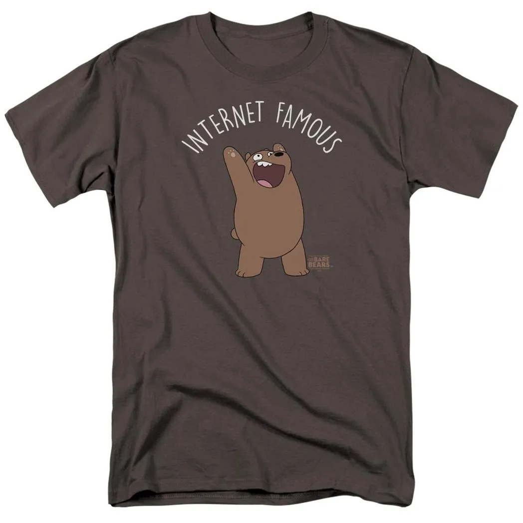 We Bare Bears Internet Famous Mens T Shirt Charcoal