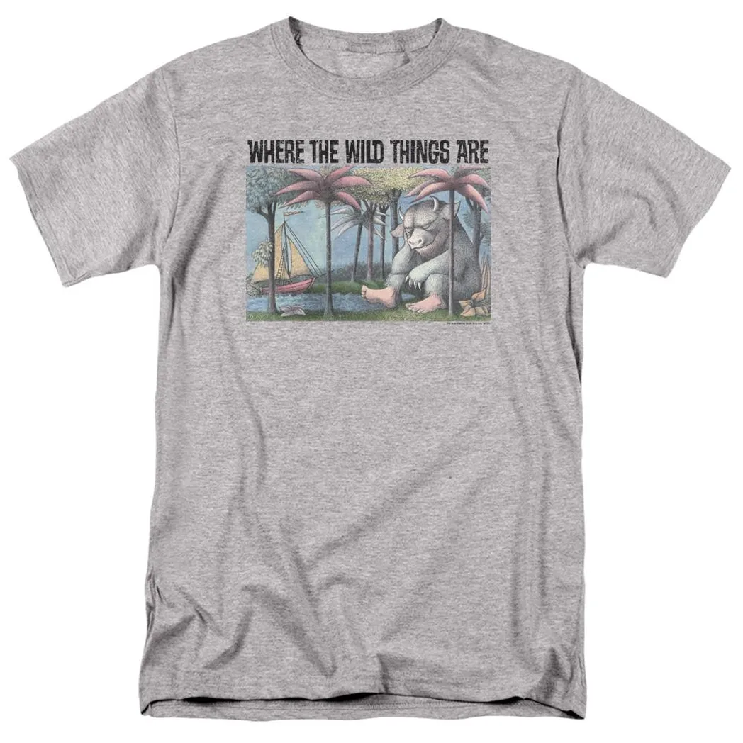 Where The Wild Things Are Cover Art Mens T Shirt Athletic Heather