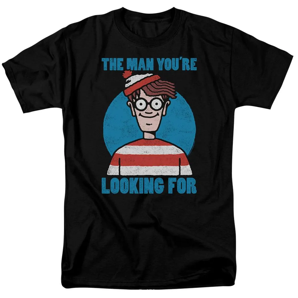 Wheres Waldo Looking for Me Mens T Shirt Black