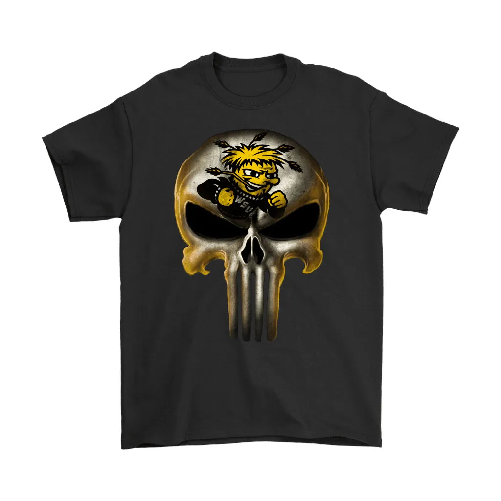 Wichita State Shockers The Punisher Mashup Ncaa Football Unisex T-Shirt, Hoodie, Sweatshirt