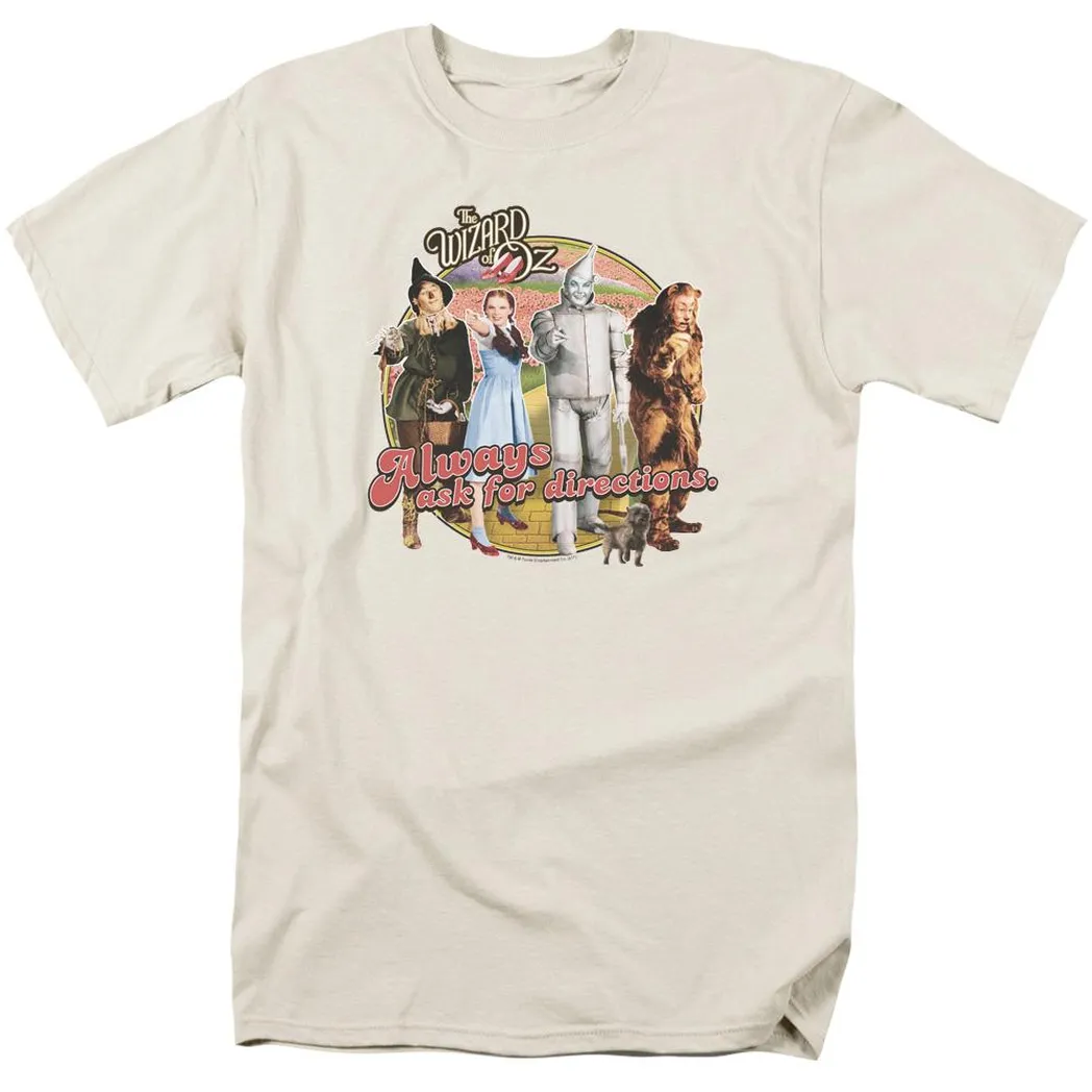 Wizard Of Oz Directions Mens T Shirt Cream