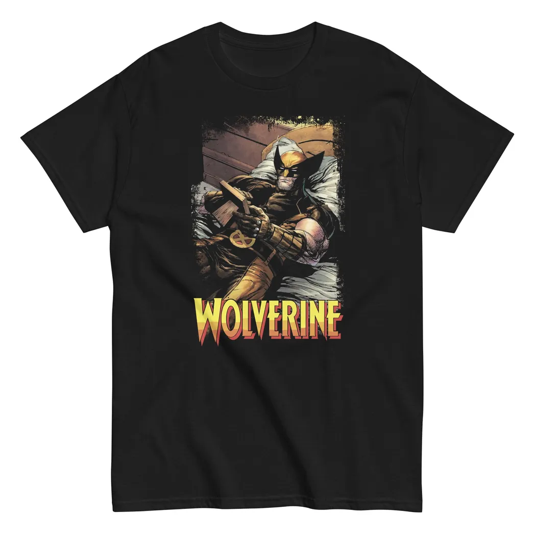 Wolverine Laid Back Animated Mens T-Shirt Black