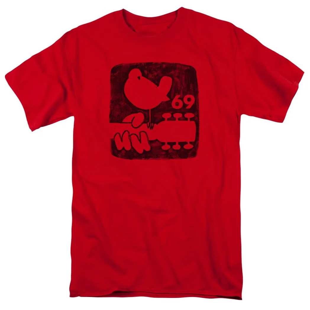 Woodstock Summer 69 Mens T Shirt Red