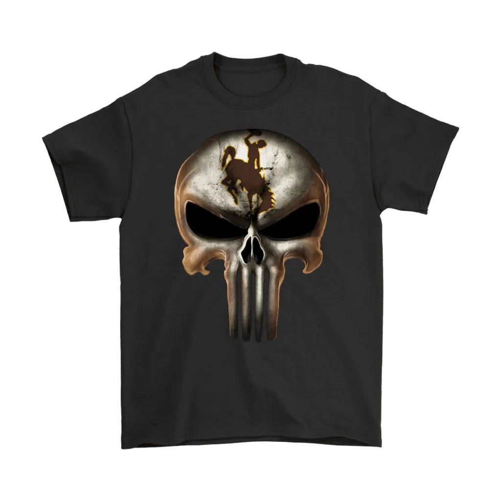 Wyoming Cowboys The Punisher Mashup Ncaa Football Unisex T-Shirt, Hoodie, Sweatshirt