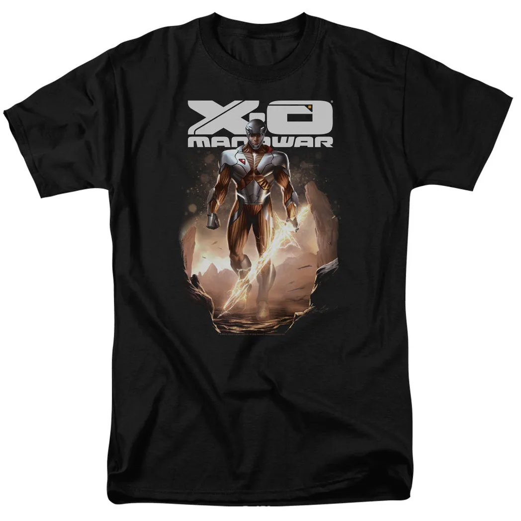 Xo Manowar Lightning Sword Mens T Shirt Black