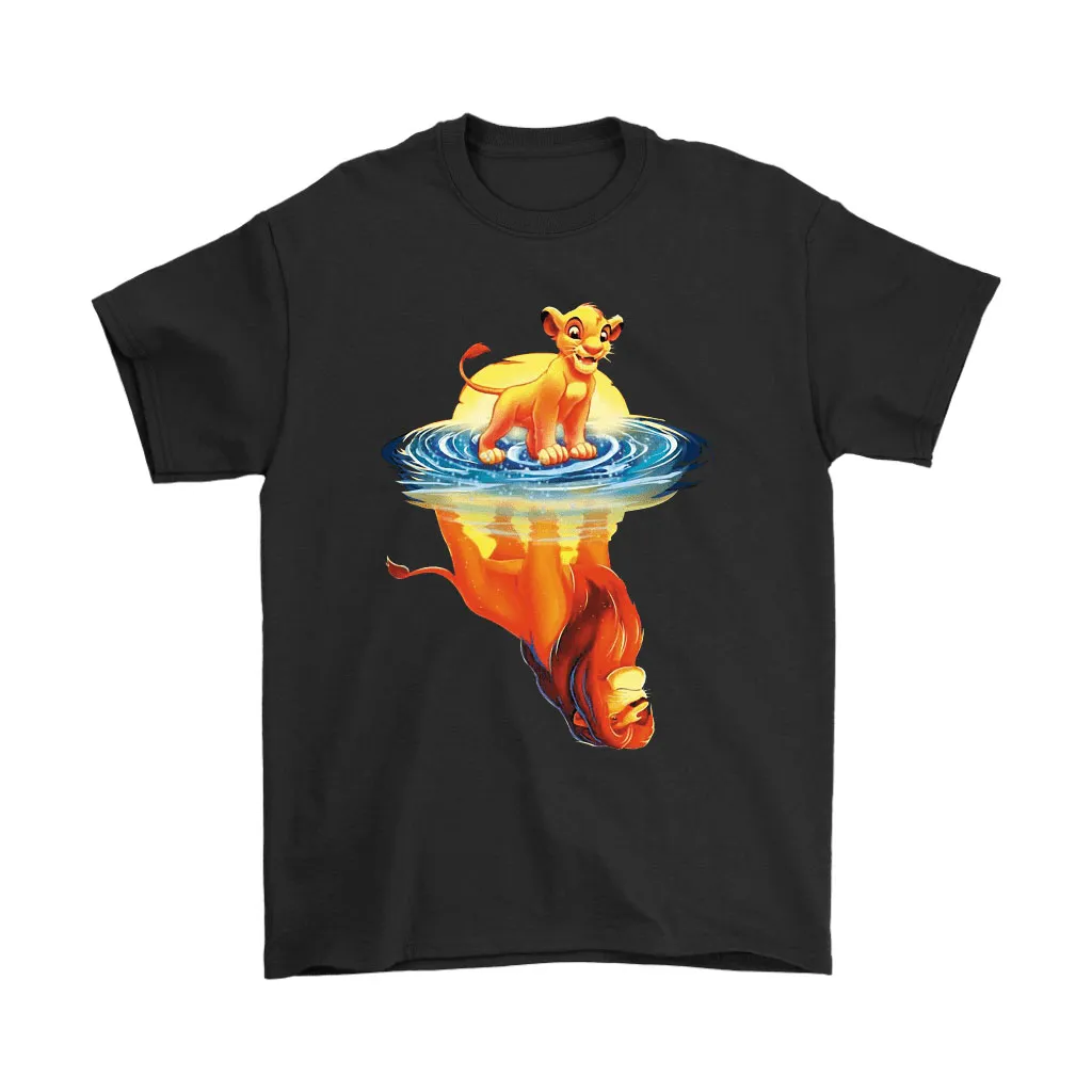 Young Simba And Mufasa Water Reflection The Lion King Unisex T-Shirt, Hoodie, Sweatshirt