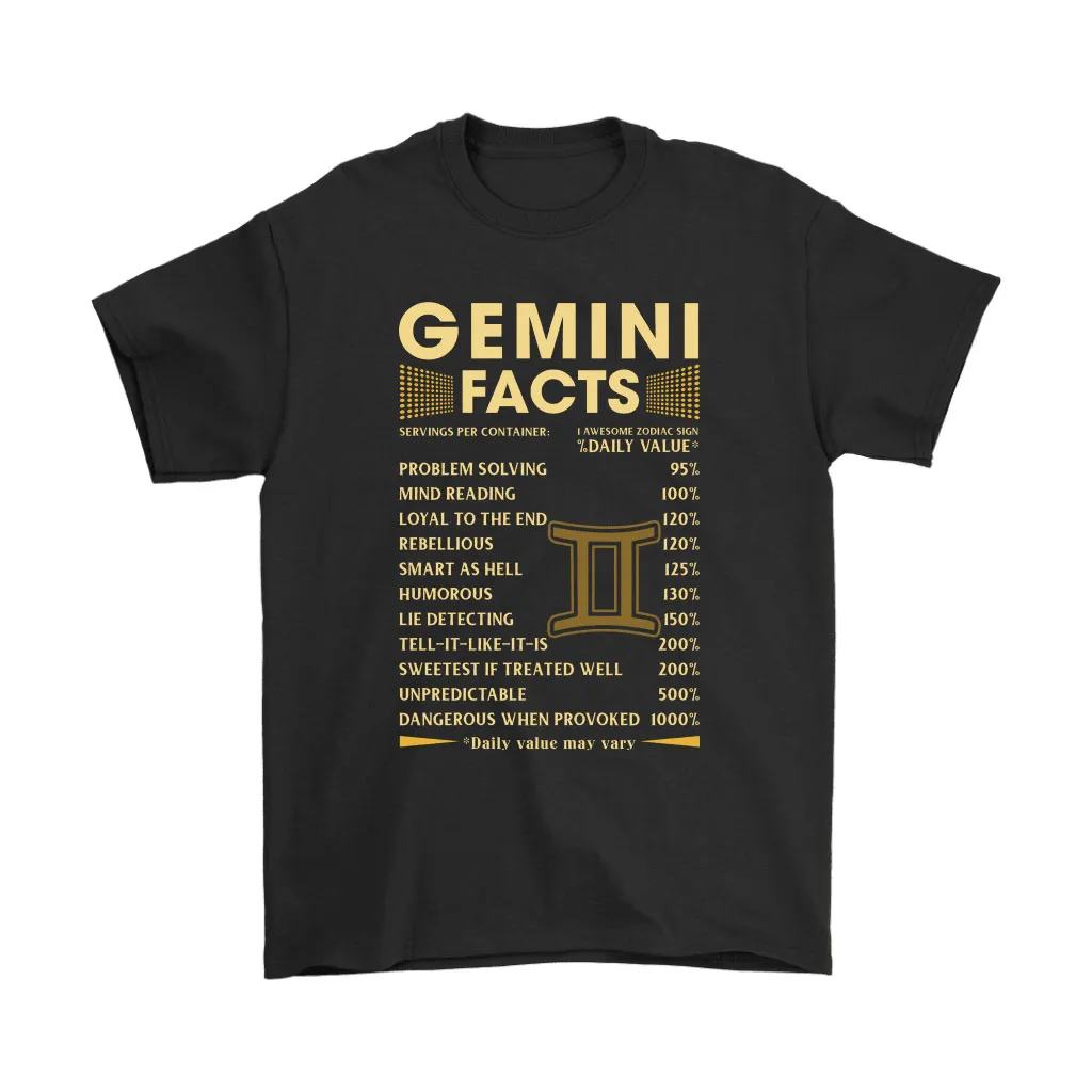 Zodiac Gemini Facts Awesome Zodiac Sign Daily Value Unisex T-Shirt, Hoodie, Sweatshirt