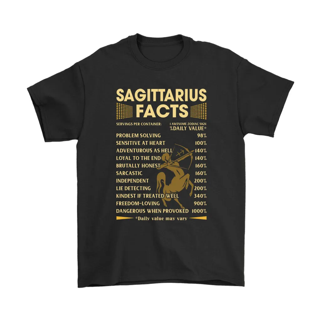 Zodiac Sagittarius Facts Awesome Zodiac Sign Daily Value Unisex T-Shirt, Hoodie, Sweatshirt