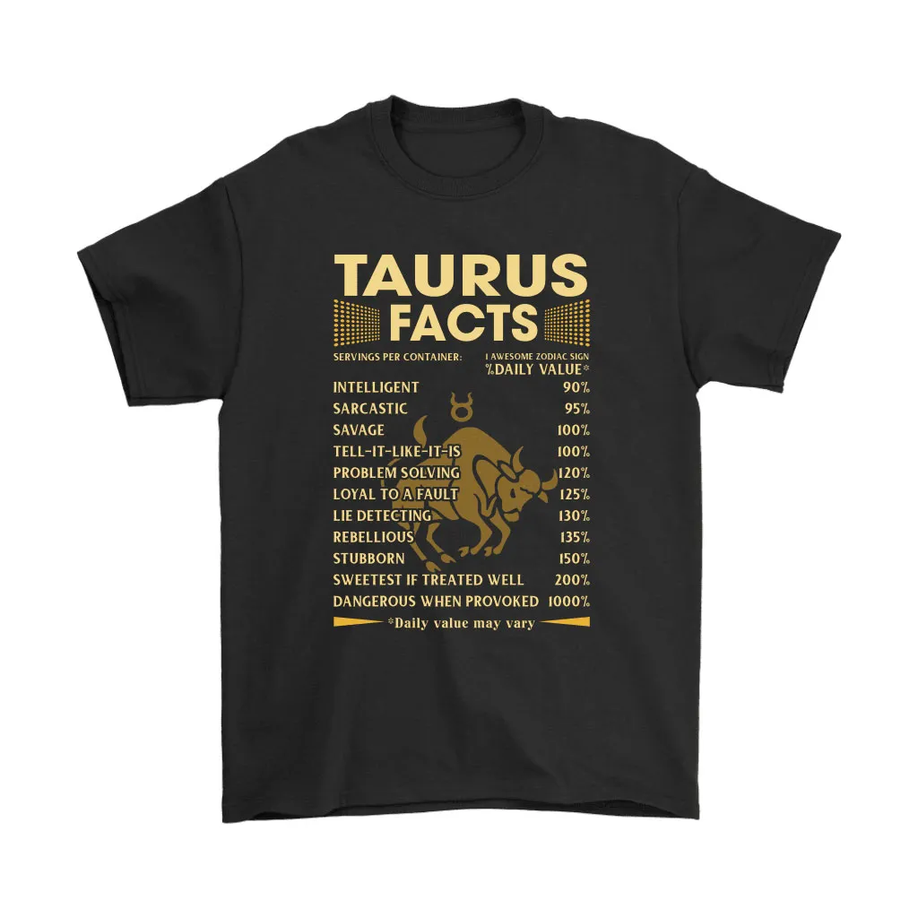 Zodiac Taurus Facts Awesome Zodiac Sign Daily Value Unisex T-Shirt, Hoodie, Sweatshirt