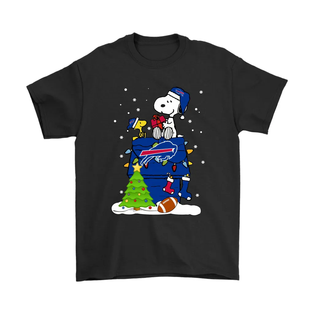 A Happy Christmas With Buffalo Bills Snoopy Men Women T-shirt, Hoodie, Sweatshirt