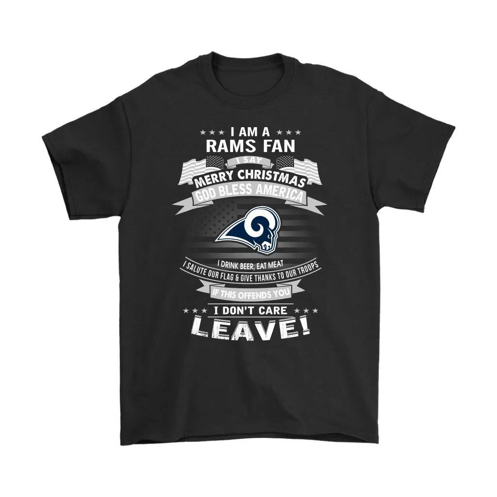 A Los Angeles Rams Fan Merry Christmas God Bless America Men Women T-shirt, Hoodie, Sweatshirt