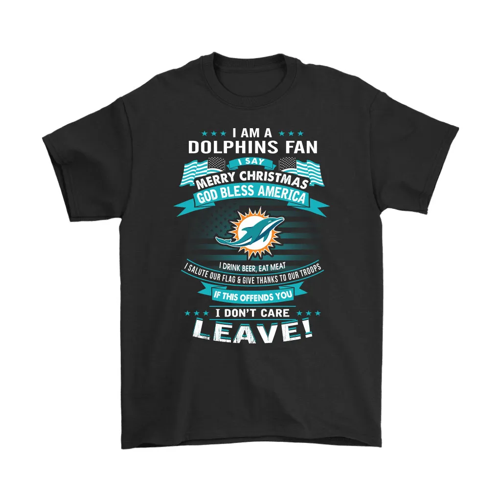 A Miami Dolphins Fan Merry Christmas God Bless America Men Women T-shirt, Hoodie, Sweatshirt